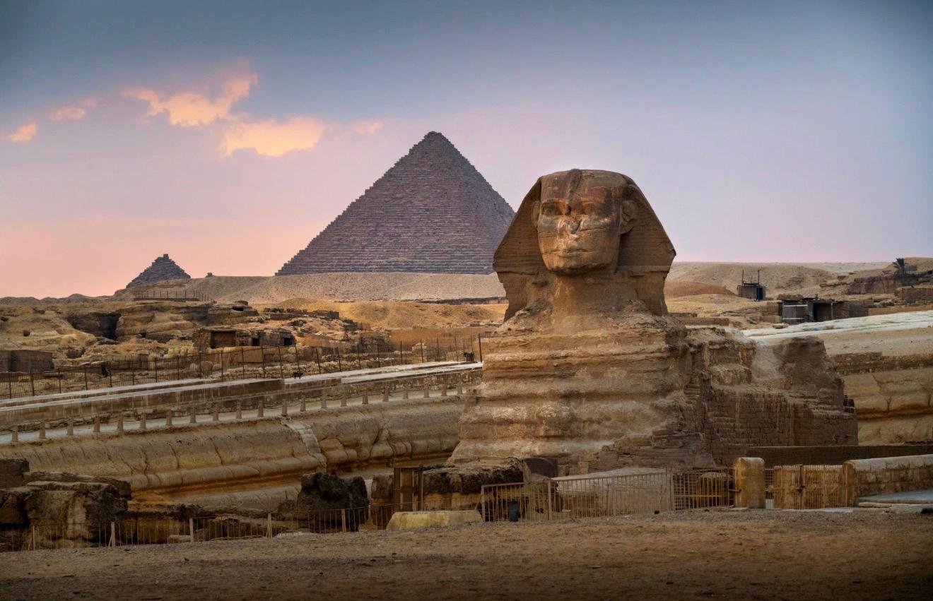 Golden sunrise over Egypt landscapes